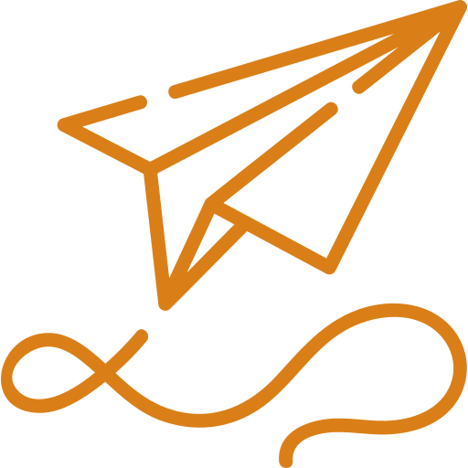 Pictogramme d'un avion en papier